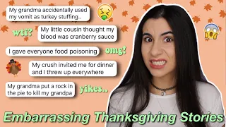 Reading Your Embarrassing Thanksgiving Stories (uh oh..) | Just Sharon