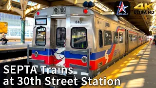 Philadelphia's Commuter Rail in Action | SEPTA Trains at 30th Street Station