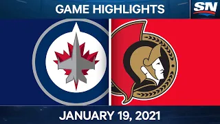 NHL Game Highlights | Jets vs. Senators - Jan. 19, 2021