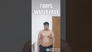 7 days water fast result