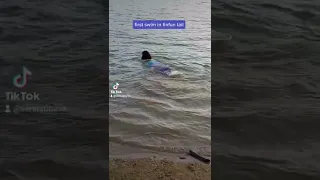 first swim in finfun mermaid tail