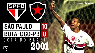 São Paulo 10x0 Botafogo-PB - 2001 - A MAIOR GOLEADA TRICOLOR NA HISTÓRIA DO TORNEIO EM FULL HD!