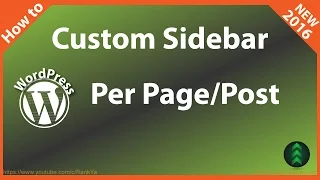 How to Add Custom Sidebar to WordPress - Per Page & Post