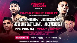 Feb. 24 on #FITE - #trillerfightclub - Live Boxing - The Mi Vida Loca League - Albuquerque, NM