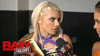 Alexa Bliss wishes Sasha Banks "good luck" at SummerSlam: Raw Fallout, Aug. 14, 2017