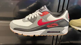 Nike Air Max 90 (White/Cool Grey/Black/Team Red) - Style Code: FB9658-100