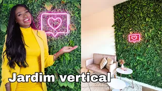 COMO FIZEMOS NOSSO JARDIM VERTICAL ARTIFICIAL | JARDIM VERTICAL NO ESTÚDIO