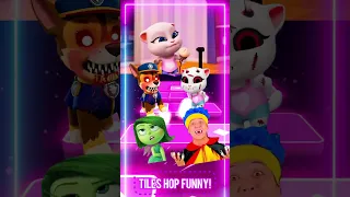 Talking Tom Exe 🆚 Inside Out Disgust 🆚 Scary Paw Patrol x Coffin Dance Tiles hop EDM Rush #shorts