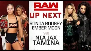 Ronda Rousey and Ember Moon vs Nia Jax and Tamina | By Wwe Live Full Match