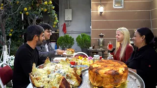 Guests from Hungary Didn't Expect We to Open Such a Luxurious Dinner Table (Shah Pilaf)