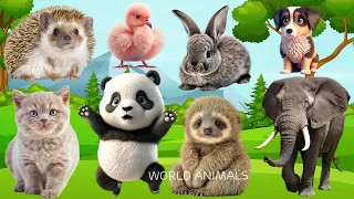 Lovely Animal Sounds: Hedgehog, Panda, Elephant, Rabbit, Dog - Animal Sounds