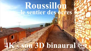 4K walking tour - superbe village de Provence - Roussillon - Sentier des ocres