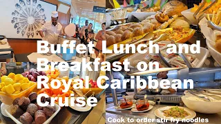 Royal Caribbean Adventure of the Seas Windjammer Lunch and Breakfast Buffet food tour 2024皇家加勒比游轮自助餐