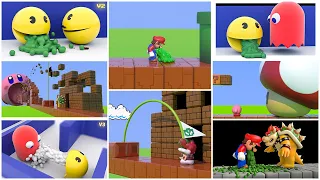 Best of Pacman, Mario and Kirby [Glitches Compilation]