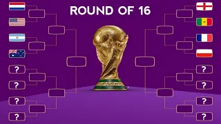 BRACKET ROUND OF 16 FIFA WORLD CUP QATAR • Netherlands vs USA, England vs senegal, france vs poland