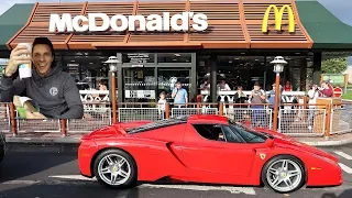 MCDONALDS DRIVE THRU WITH £2,500,000 FERRARI!