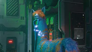 Llama chewing all the cables - Marvel's Guardians of the Galaxy