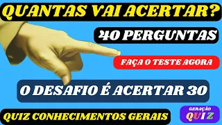 ✅😃😃 TESTE SEUS CONHECIMENTOS GERAIS QUIZ 2023 COM 40 PERGUNTAS E RESPOSTAS #33