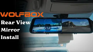 How to Install Wolfbox Rear View Mirror in Toyota 4Runner // Wolfbox Install