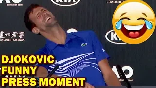 Djokovic FUNNY press conference moment AO 2019