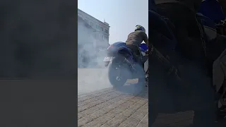 Suzuki Hayabusa Burnout 🔥😮‍💨 #hayabusa #burnout #exhaustnote #yoshimura