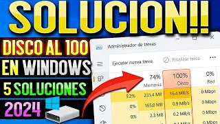 (SOLUCION) USO de DISCO al 100% en Windows 10 / 11 | SIN PROGRAMAS | 2024