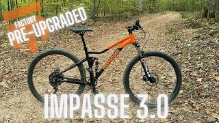 $1199 Mongoose Impasse 3.0 Dual Suspension Mountain Bike | Pre-Upgraded | Trail Ready from Amazon