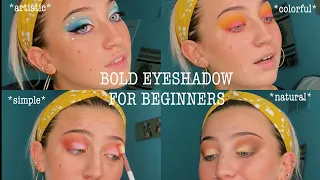 bold eyeshadow for beginners (4 different looks)