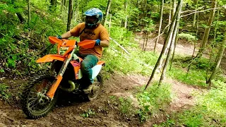 KTM 250XCW HITS HATFIELD MCCOY INDIAN RIDGE SINGLE TRACK 172 & 190