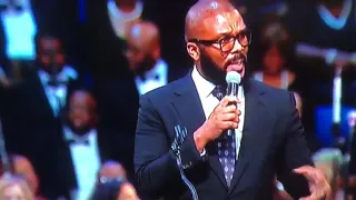 TYLER PERRY'S EMOTIONAL REMARKS at Aretha Franklin Funeral