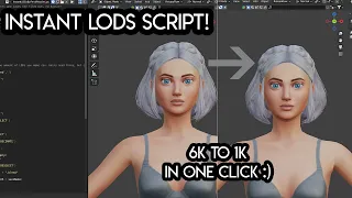 How to Make Sims 4 CC LODs instantly - Instantly LODs Script Tutorial