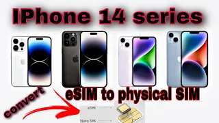 Iphone 14 series esim convert to physical sim || iPhone14 series esim problem solved 100% working.