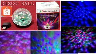 Disco Ball Mini / LED Small Magic Ball / Party lights with SOUND CONTROL Unboxing (only 50 Pesos)