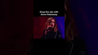 Drop the mic with Anne HATHAWAY  vs  James Corden | funny video I Dare you not to laugh