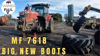 BIG NEW BOOTS | MASSEY FERGUSON 7618 UPGRADED WITH TITAN STUBBLE GUARDS