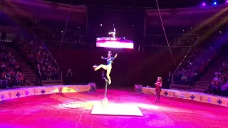 Association of Mongolian Circus -Circus Khadgaa - Kicking bowls on the Unicycle - Rosa Sarnai