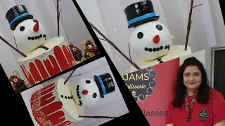 Melting Snowman Cake for Christmas/BJams Patisserie with Sadia Iqbal