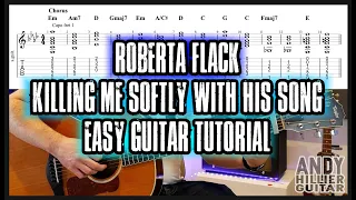 How to play Roberta Flack - Killing Me Softly Guitar Tutorial Lesson (EASY)