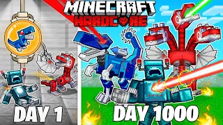 I Survived 1000 Days As MECHAS In HARDCORE Minecraft! (Full Story)