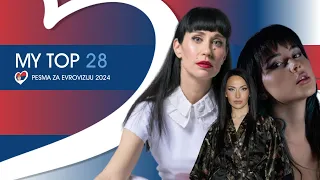 My Top 28 - Pesma za Evroviziju 2024 🇷🇸