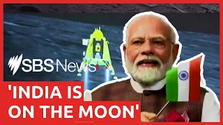 India's Chandrayaan-3 makes historic landing on the moon's south pole | SBS News