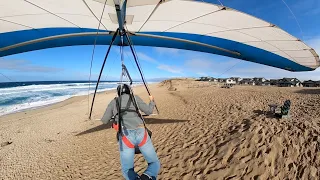 Different launch strategy hang gliding at Marina beach