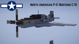 Minecraft WW2 Tutorial: North American P-51 Mustang C-10