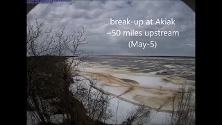 Break-up on the Kuskokwim River near Napasiak, AK in 2021