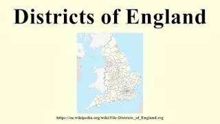 Districts of England