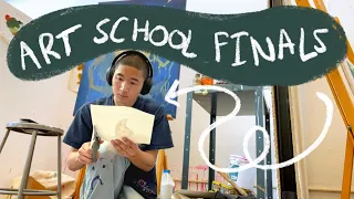 FINALS WEEK IN ART SCHOOL ⭐️ the most epic studio vlog