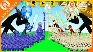 FINAL BOSS ICE, XIPHOS, SPEAROS VS MEGA GIANT BOSS BONE, XIPHOS | Stick War Legacy Mod | Stick789Apk