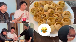 Pani puri challenge 😀 watch till the end guys #avishekkhadka #aayoushsingthakuri #aayuujanta #fypシ