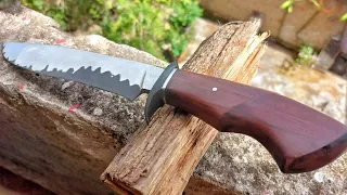 Knife Making - Forging a San Mai Knife From Stainless Steel Scrap