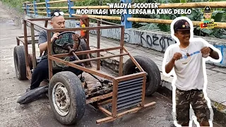 Modifikasi Gokart Pakai Mesin Vespa dan Pelek Mobil